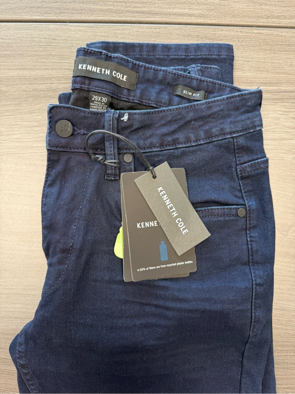 Kenneth Cole Slim Fit Navy Blue Jeans